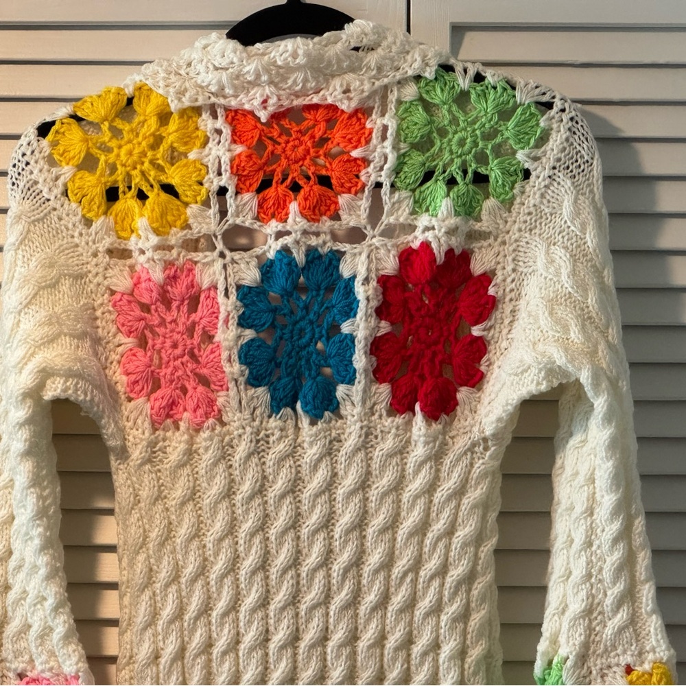 Colorful Crochet Knit Dress - Picture 3 of 8